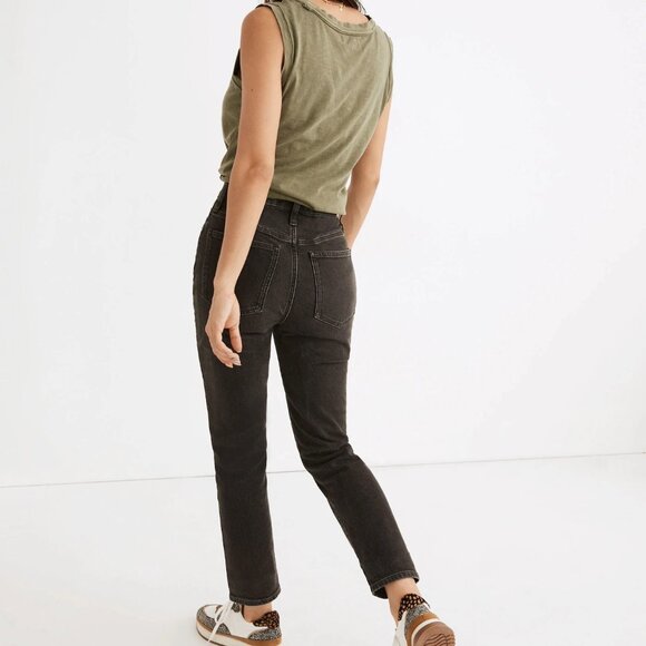 Madewell Women's The Curvy Perfect Vintage Jean Straight Leg Black Size Small 26 - Picture 7 of 12